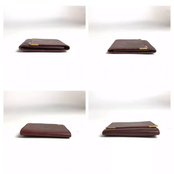 Cartier mast line Coin Purse wallet Bordeaux - Picture 3 of 12